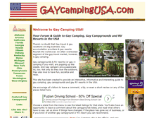 Tablet Screenshot of gaycampingusa.com